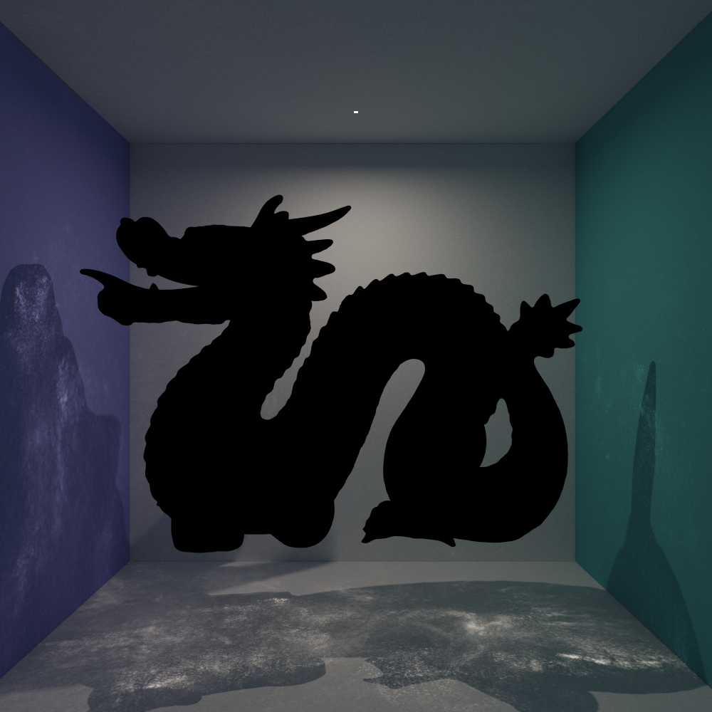 dragon caustic where the dielectric is dark